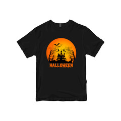 Halloween t-shirt design vector premium.
