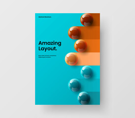 Amazing realistic balls flyer layout. Colorful cover design vector concept.