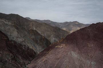 Himalayah chain. Colorful mountains rich in minerals. Ladakh mountains