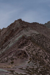 Mountain chain. Colorful mountains rich in minerals. Ladakh mountains
