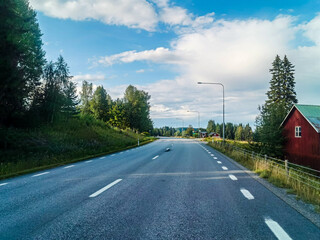 road in the mountains , image taken in sweden, scandinavia, , europe