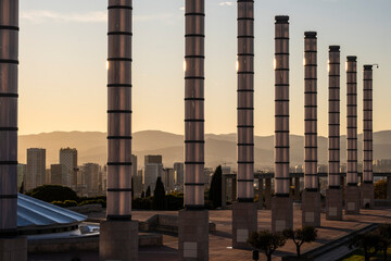Cityscape Sunset With Modern Buildings