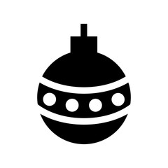 Christmas ball icon vector set. christmas toy illustration sign collection. new Year symbol.