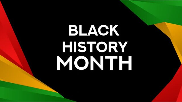 Happy black history month background animation
