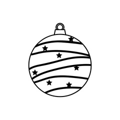 Christmas ball icon vector set. christmas toy illustration sign collection. new Year symbol.