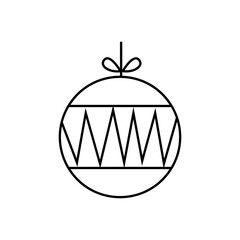 Christmas ball icon vector set. christmas toy illustration sign collection. new Year symbol.