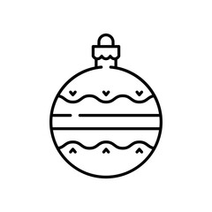 Christmas ball icon vector set. christmas toy illustration sign collection. new Year symbol.