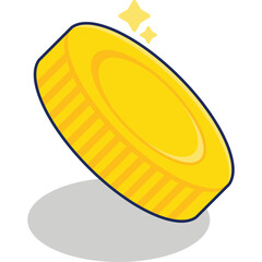 Coin Flat Design Icon
