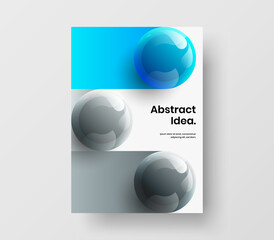 Fresh realistic balls corporate identity template. Creative magazine cover design vector illustration.