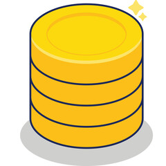Coin Flat Design Icon