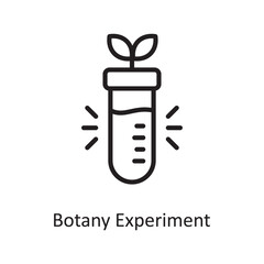 Botany Experiment Vector Outline Icon Design illustration. Medical Symbol on White background EPS 10 File