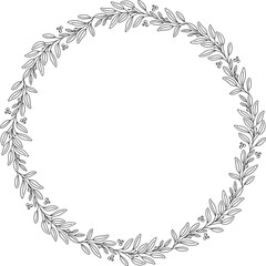 Leaves Circle Frame