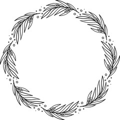 Leaves Circle Frame