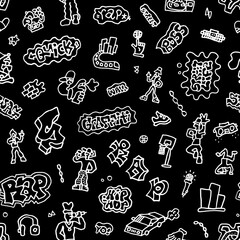 
rap music seamless vactor background, design element