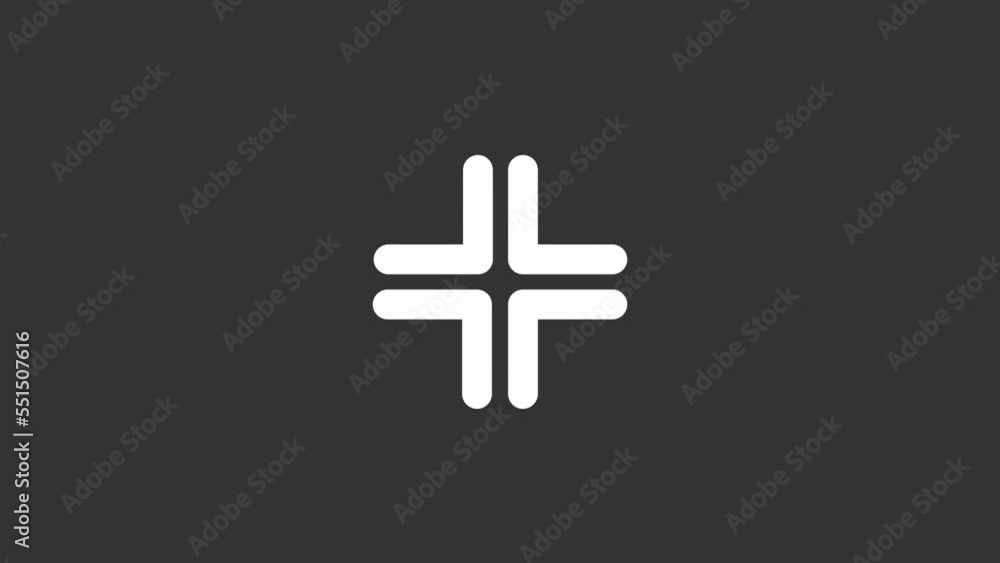 Poster animated minimize white line ui icon. exit full screen mode. seamless loop hd video with alpha chann
