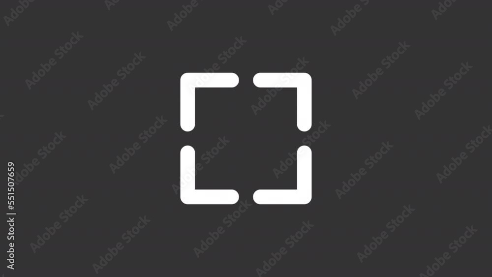 Poster animated display white line ui icon. mediaplayer feature. seamless loop hd video with alpha channel 