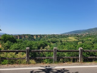 Beautiful landscape in tuscany italy. space for text