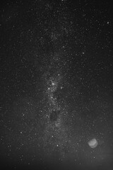 Stars milky ways black and white