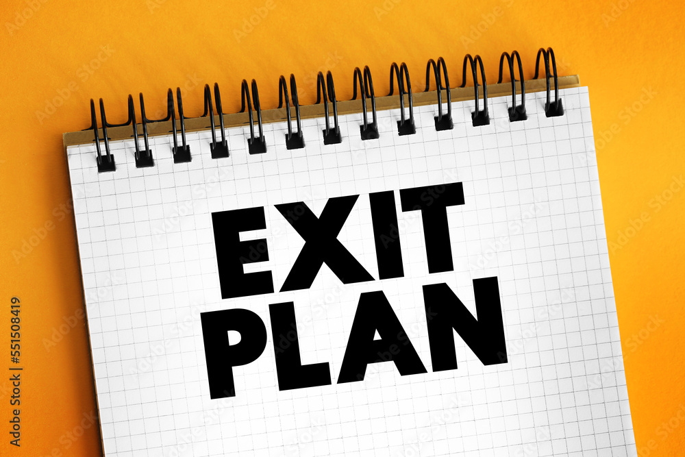 Poster exit plan - preparation for the exit of an entrepreneur from his company to maximize the enterprise 