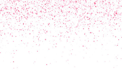 Pink glitter falling confetti isolated