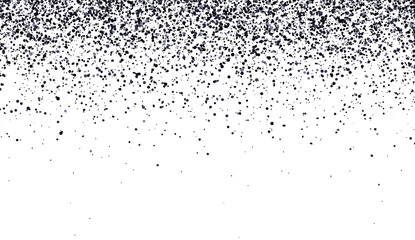 Black falling glitter isolated