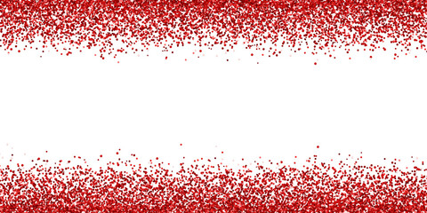 Wide border red glitter isolated PNG