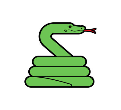 Snake coiled isolated. serpent icon sign. Vector illustration