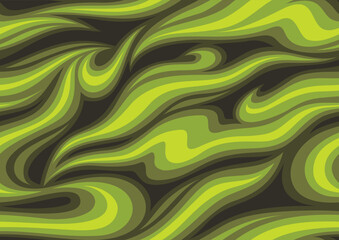 Abstract waves seamless pattern.  Modern curly endless background. Vector illustration.