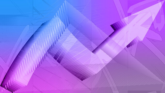 Abstract iridescent grunge texture arrow and grid background image.