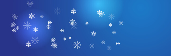 merry christmas banner with snowflake decoration