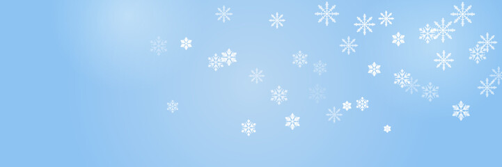 beautiful blue christmas banner with text space and winter snowflake snow element
