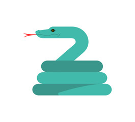 Snake coiled isolated. serpent icon sign. Vector illustration - obrazy, fototapety, plakaty
