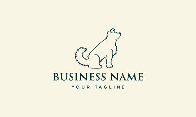 hand drawn dog logo design