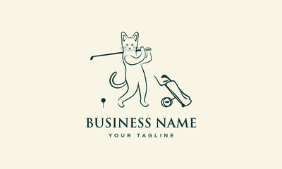 hand drawn cat logo design