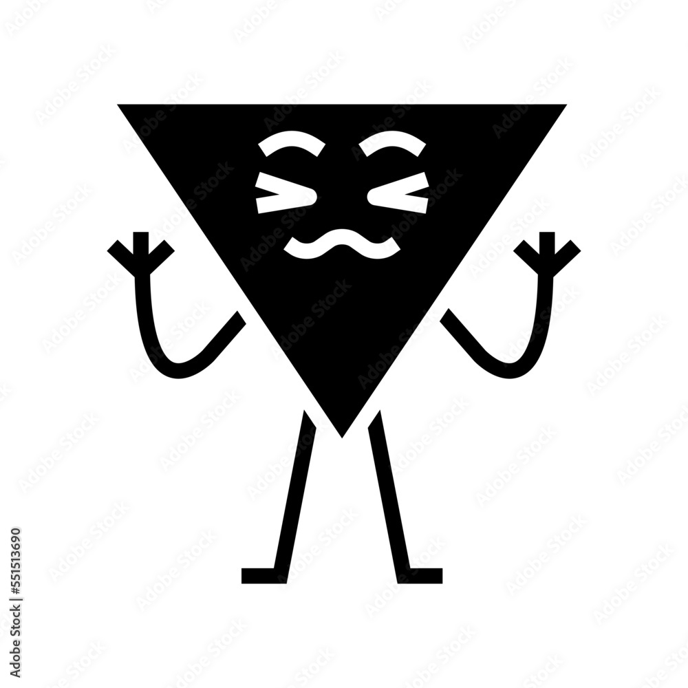 Aufkleber triangle geometric character glyph icon vector. triangle geometric character sign. isolated symbol i
