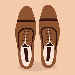Vector illustration of male formal shoes