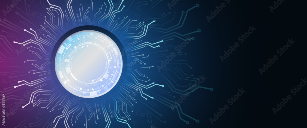 Aufkleber hi-tech communication design. electronic vector illustration. abstract modern digital science techno
