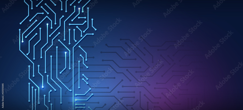 Poster hi-tech digital technology and engineering concept. internet communication. the abstract circuit boa