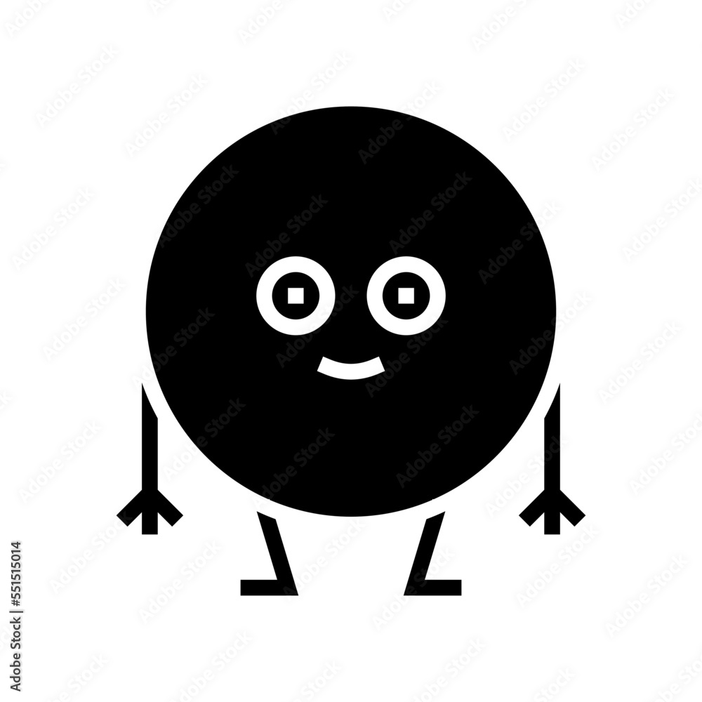 Aufkleber circle geometric shape character glyph icon vector. circle geometric shape character sign. isolated 