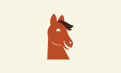 silhouette horse fun logo template