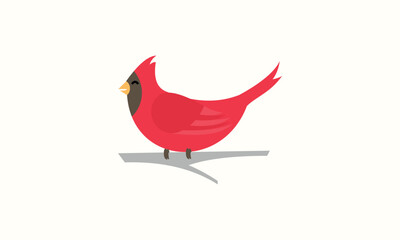 silhouette cardinal bird logo template