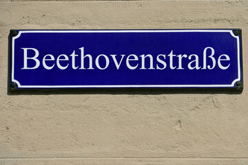 Emailleschild Beethovenstraße