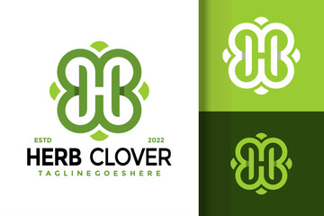 Letters H Clover Logo Design Vector Illustration Template