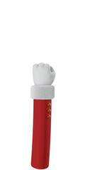 Santa Claus Hand Closed Gesturing 3d cartoon hand