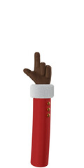 Santa Claus Hand Pointing Gesturing 3d cartoon hand