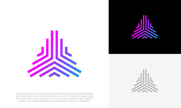 geometric triangle logo design
