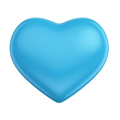Blue Heart 3d isolated