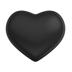 Black Heart 3d isolated