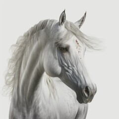 Obraz na płótnie Canvas horse head on a white background. rendering