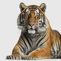 tiger on a white background. rendering